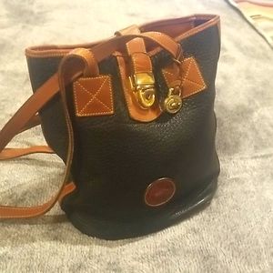 Vintage Dooney & Bourke Bucket Bag Black Brown